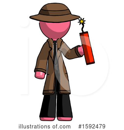 Royalty-Free (RF) Pink Design Mascot Clipart Illustration by Leo Blanchette - Stock Sample #1592479