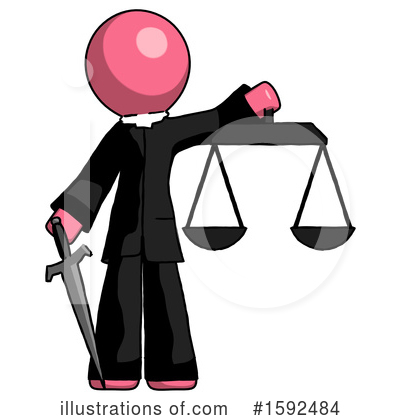 Royalty-Free (RF) Pink Design Mascot Clipart Illustration by Leo Blanchette - Stock Sample #1592484