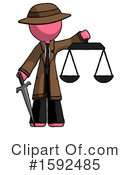 Pink Design Mascot Clipart #1592485 by Leo Blanchette