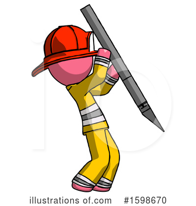 Royalty-Free (RF) Pink Design Mascot Clipart Illustration by Leo Blanchette - Stock Sample #1598670