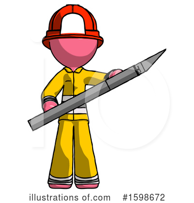 Royalty-Free (RF) Pink Design Mascot Clipart Illustration by Leo Blanchette - Stock Sample #1598672