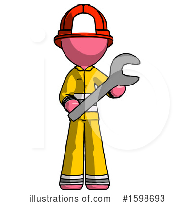Royalty-Free (RF) Pink Design Mascot Clipart Illustration by Leo Blanchette - Stock Sample #1598693