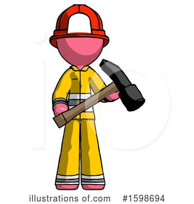 Royalty-Free (RF) Pink Design Mascot Clipart Illustration by Leo Blanchette - Stock Sample #1598694