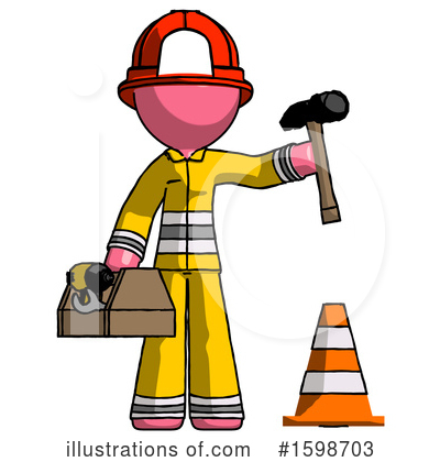 Royalty-Free (RF) Pink Design Mascot Clipart Illustration by Leo Blanchette - Stock Sample #1598703