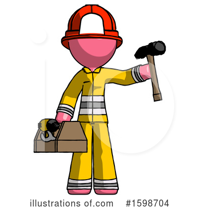 Royalty-Free (RF) Pink Design Mascot Clipart Illustration by Leo Blanchette - Stock Sample #1598704