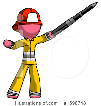 Royalty-Free (RF) Pink Design Mascot Clipart Illustration by Leo Blanchette - Stock Sample #1598748