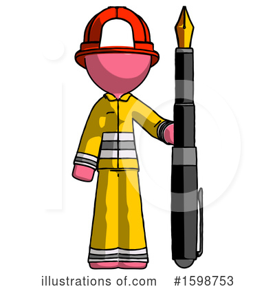Royalty-Free (RF) Pink Design Mascot Clipart Illustration by Leo Blanchette - Stock Sample #1598753
