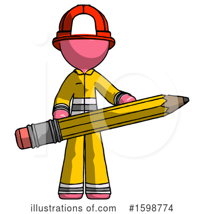 Royalty-Free (RF) Pink Design Mascot Clipart Illustration by Leo Blanchette - Stock Sample #1598774