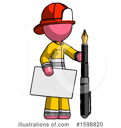 Royalty-Free (RF) Pink Design Mascot Clipart Illustration by Leo Blanchette - Stock Sample #1598820