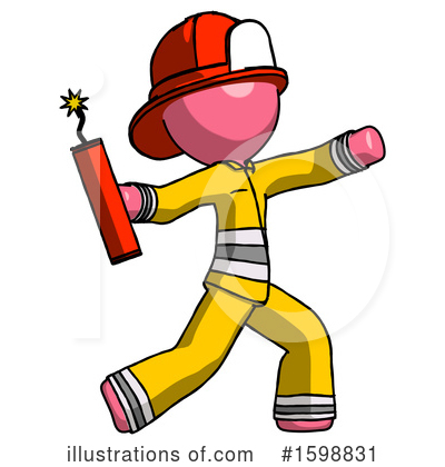Royalty-Free (RF) Pink Design Mascot Clipart Illustration by Leo Blanchette - Stock Sample #1598831