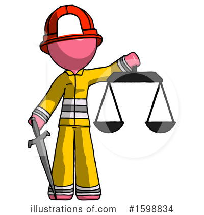 Royalty-Free (RF) Pink Design Mascot Clipart Illustration by Leo Blanchette - Stock Sample #1598834