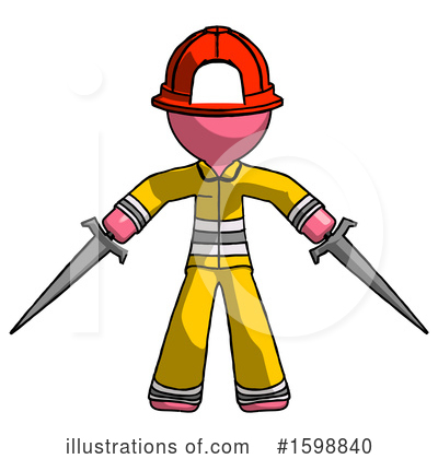 Royalty-Free (RF) Pink Design Mascot Clipart Illustration by Leo Blanchette - Stock Sample #1598840