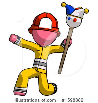 Royalty-Free (RF) Pink Design Mascot Clipart Illustration by Leo Blanchette - Stock Sample #1598882