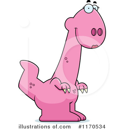 Pink Dinosaur Clipart #1170534 by Cory Thoman