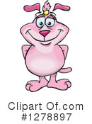 Pink Dog Clipart #1278897 by Dennis Holmes Designs