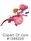 Pink Dragon Clipart #1386225 by Julos