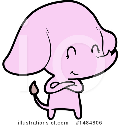 Royalty-Free (RF) Pink Elephant Clipart Illustration by lineartestpilot - Stock Sample #1484806