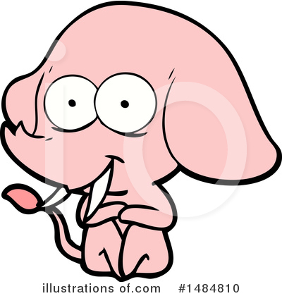 Royalty-Free (RF) Pink Elephant Clipart Illustration by lineartestpilot - Stock Sample #1484810