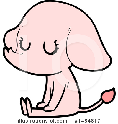 Royalty-Free (RF) Pink Elephant Clipart Illustration by lineartestpilot - Stock Sample #1484817