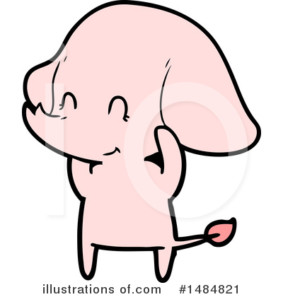 Royalty-Free (RF) Pink Elephant Clipart Illustration by lineartestpilot - Stock Sample #1484821