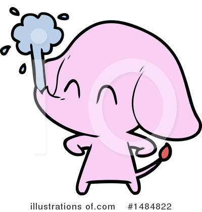 Royalty-Free (RF) Pink Elephant Clipart Illustration by lineartestpilot - Stock Sample #1484822
