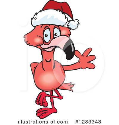 Royalty-Free (RF) Pink Flamingo Clipart Illustration by Dennis Holmes Designs - Stock Sample #1283343