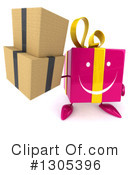 Pink Gift Character Clipart #1305396 by Julos