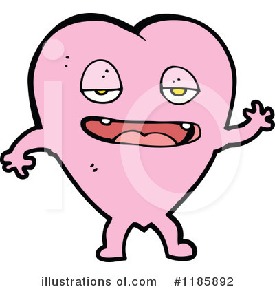 Royalty-Free (RF) Pink Heart Clipart Illustration by lineartestpilot - Stock Sample #1185892