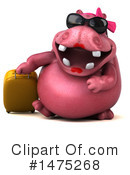Pink Hippo Clipart #1475268 by Julos