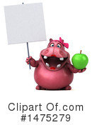 Pink Hippo Clipart #1475279 by Julos