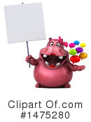 Pink Hippo Clipart #1475280 by Julos