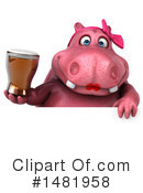 Pink Hippo Clipart #1481958 by Julos