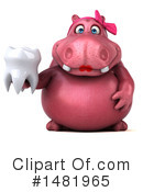 Pink Hippo Clipart #1481965 by Julos