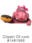 Pink Hippo Clipart #1481966 by Julos