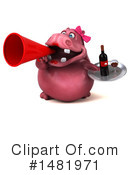 Pink Hippo Clipart #1481971 by Julos