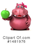 Pink Hippo Clipart #1481976 by Julos