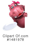 Pink Hippo Clipart #1481978 by Julos