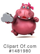 Pink Hippo Clipart #1481980 by Julos