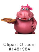 Pink Hippo Clipart #1481984 by Julos