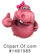 Pink Hippo Clipart #1481985 by Julos