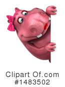 Pink Hippo Clipart #1483502 by Julos