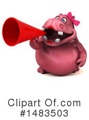 Pink Hippo Clipart #1483503 by Julos