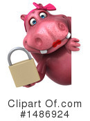 Pink Hippo Clipart #1486924 by Julos