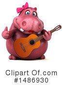 Pink Hippo Clipart #1486930 by Julos