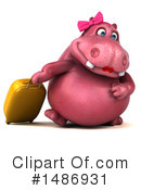 Pink Hippo Clipart #1486931 by Julos