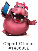 Pink Hippo Clipart #1486932 by Julos