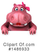 Pink Hippo Clipart #1486933 by Julos