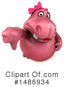 Pink Hippo Clipart #1486934 by Julos
