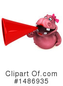 Pink Hippo Clipart #1486935 by Julos