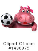 Pink Hippo Clipart #1490975 by Julos